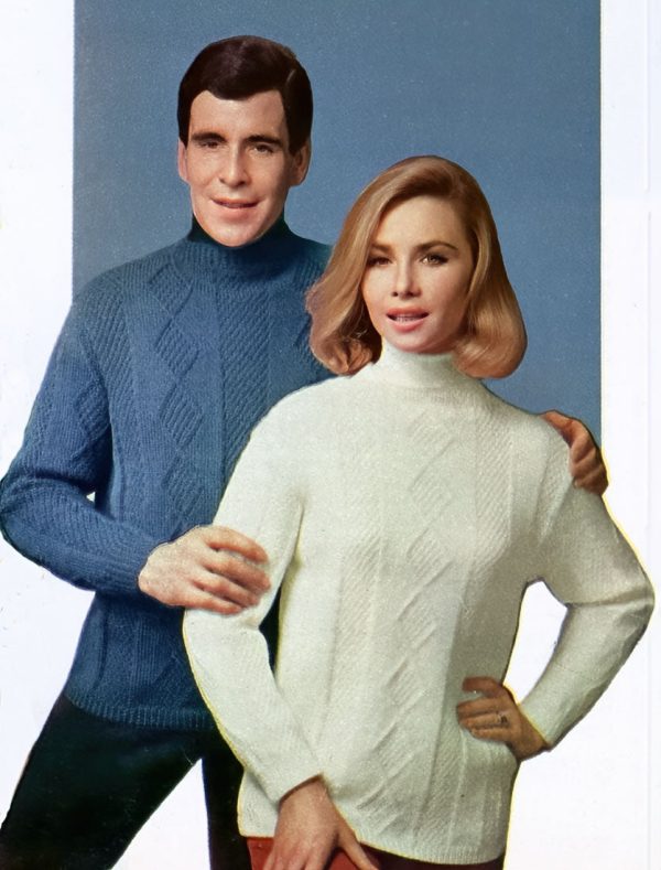 His  N Hers Mock Aran Pullovers Pattern Online Hot Sale