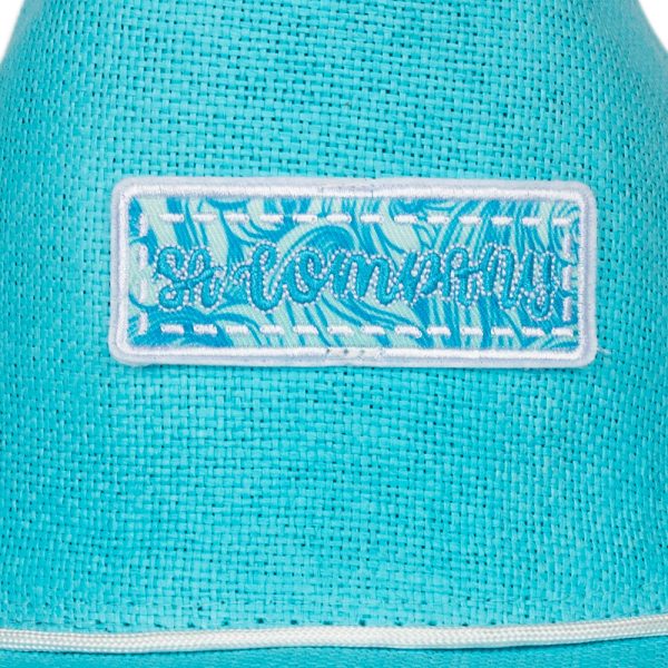 Keys Under Brim Straw Hat | Tidal Waves | Aqua Discount - Image 3