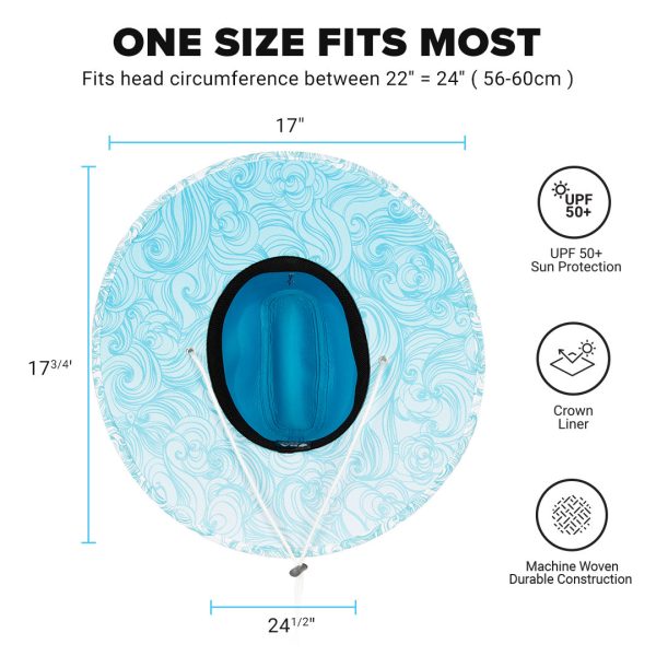 Keys Under Brim Straw Hat | Tidal Waves | Aqua Discount - Image 4