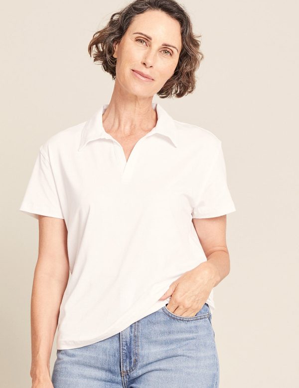 Women s Classic Polo Shirt - White Hot on Sale - Image 4