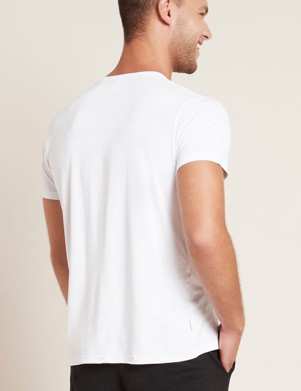 Men s Crew Neck T-Shirt - White Hot on Sale - Image 4