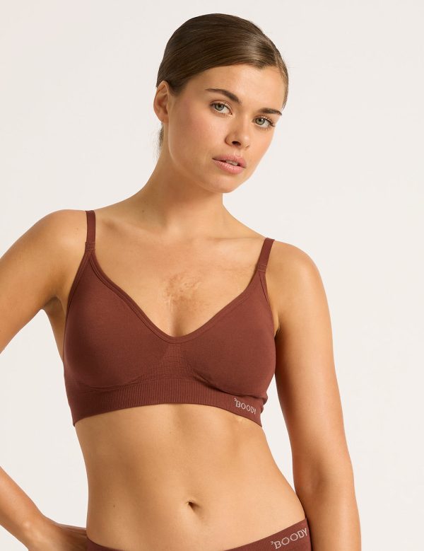 Wireless T-Shirt Bra - Rust For Cheap