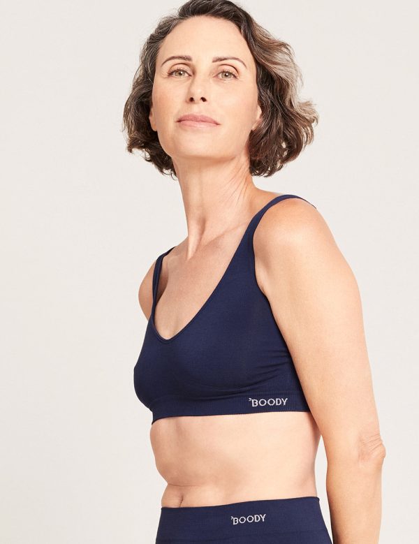 Seamfree Crop Bra - Navy For Cheap - Image 5