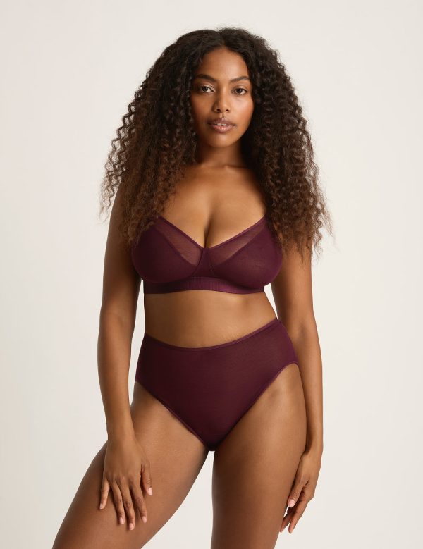 FreeMesh High-Cut Full Brief - Fig Online Sale - Image 3