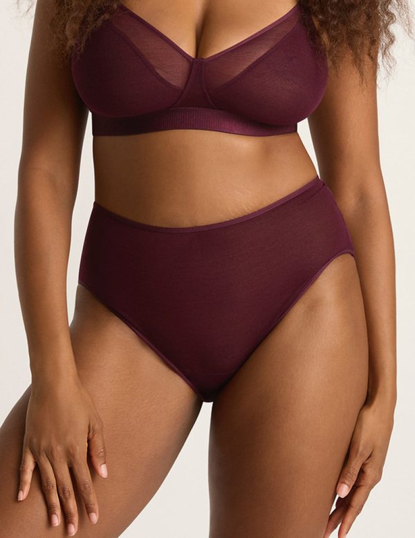 FreeMesh High-Cut Full Brief - Fig Online Sale - Image 2