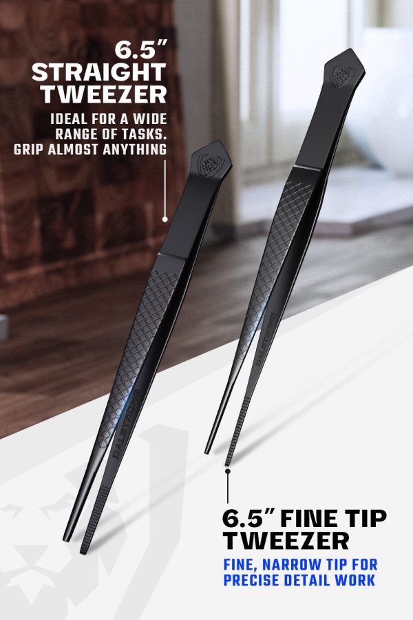 4 Piece Plating Tweezers Set 6.5  | Curved, Offset, Fine, and Regular Tweezers | Dalstrong © Fashion - Image 3