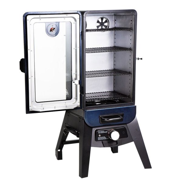 Pit Boss 3-Series Analog Vertical Smoker, Blue Hammertone Online Hot Sale - Image 3