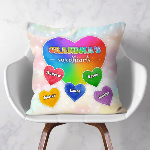 Grandma Personalized Pillow, Personalized Valentine Gift for Nana, Grandma, Grandmother, Grandparents - PL016PS05 Online